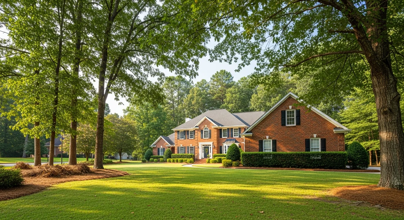 Residential home in Lexington County with manicured lawn and established trees, typical of the county's suburban neighborhoods.